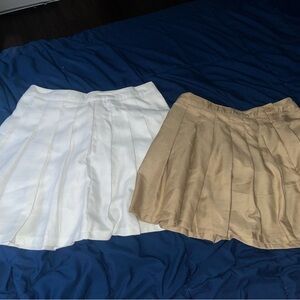 Forever 21 White and Tan Skirt Duo